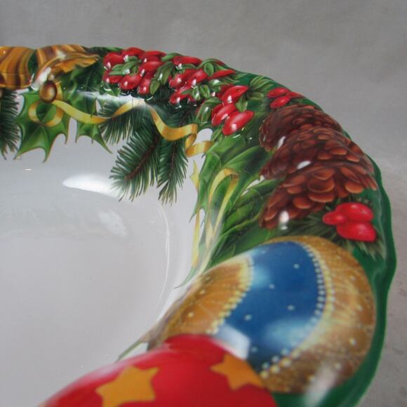 Ullman Holiday Plastic Dishes Chip n Dip Serving Bowl 2 Lot USA Vintage 1990s - Picture 5 of 8